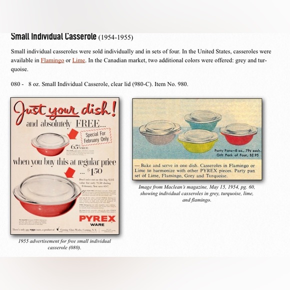 Set of 4 Vintage Pyrex 080s Individual casseroles with ALL 4 lids - Picture 16 of 16